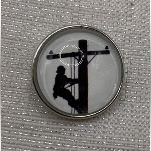 💗LINEMAN - Snap Button Charm - 18mm/20mm - Made in the USA